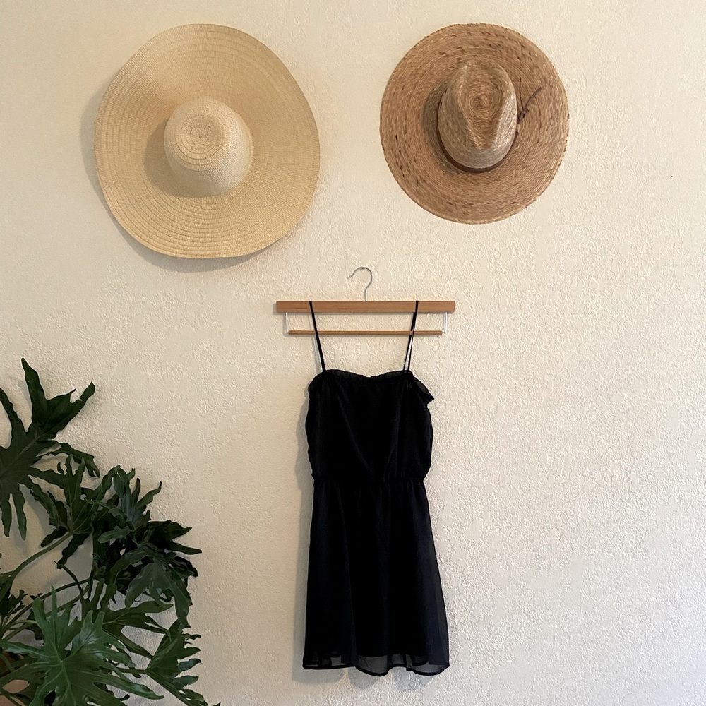 Black chiffon dress
